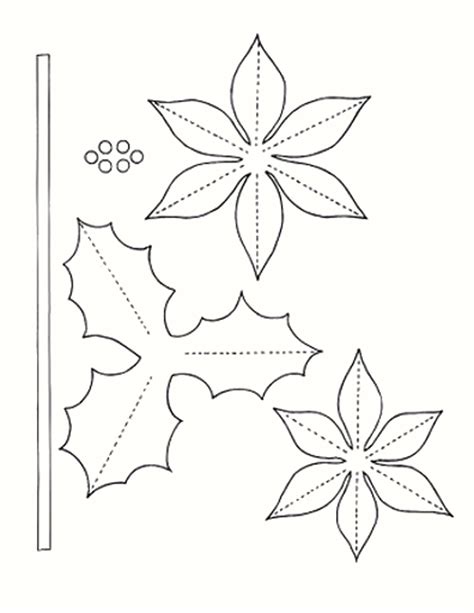 Molde Para Hacer Una Flor De Noche Buena Con Fieltro B