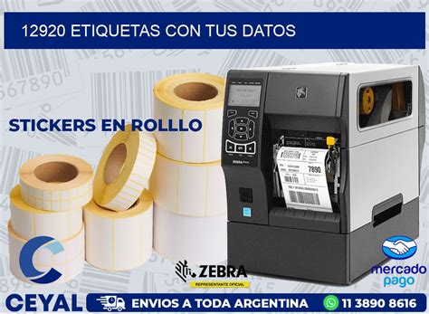 Etiquetas Con Tus Datos Insumos Datamax Zebra Arg