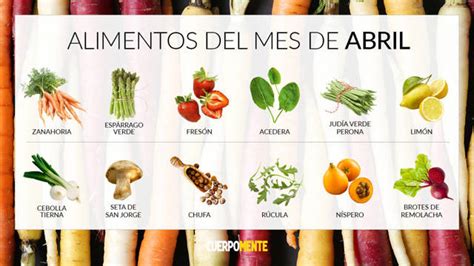 Calendario de temporada qué frutas y verduras comer en abril