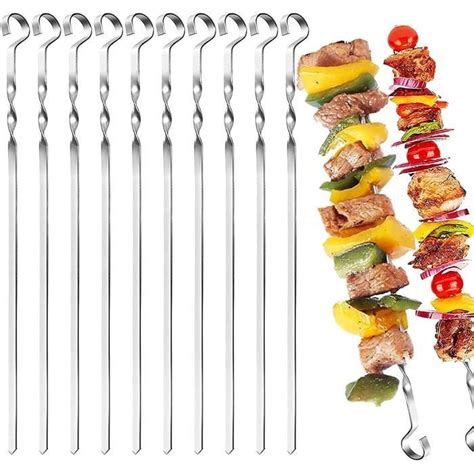 Brochettes Pour Barbecue Pi Ces Cm Brochettes Viande En Acier