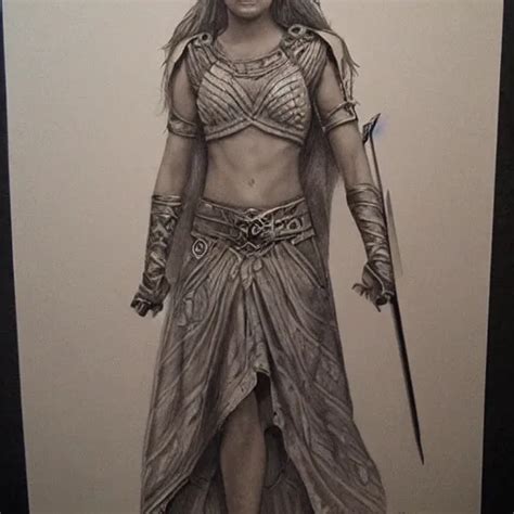 Krea Arya Stark As Goddess Ishtar Wearing Her Ancient Cloth Detailed