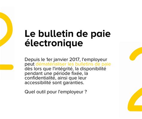 Le Bulletin De Paie Electronique C C Conseils