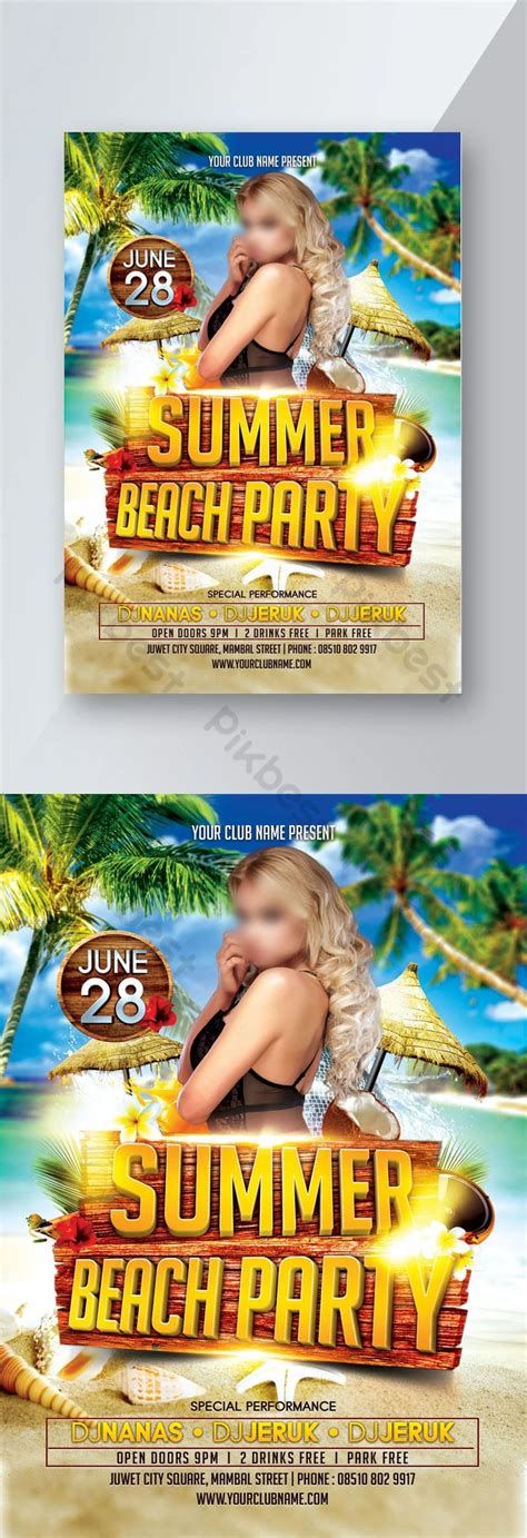 Beach Party Flyer Psd Free Download