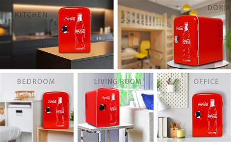 Coca Cola Classic Red Portable 6 Can Thermoelectric Mini Fridge Cooler