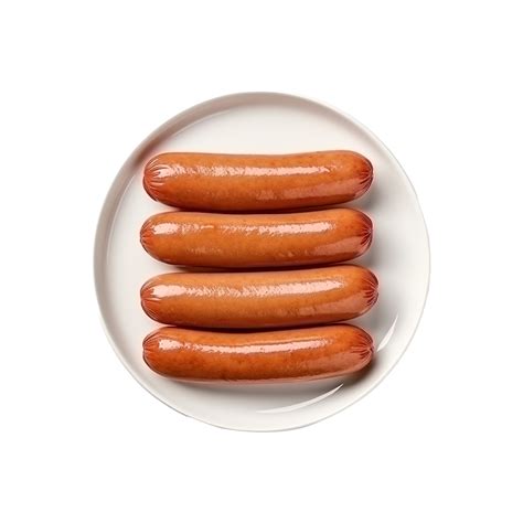 Ai Generated Fresh Sausages Isolated On Transparent Background Png