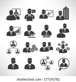 Business People Icons Business Icons Stock Vector (Royalty Free ...