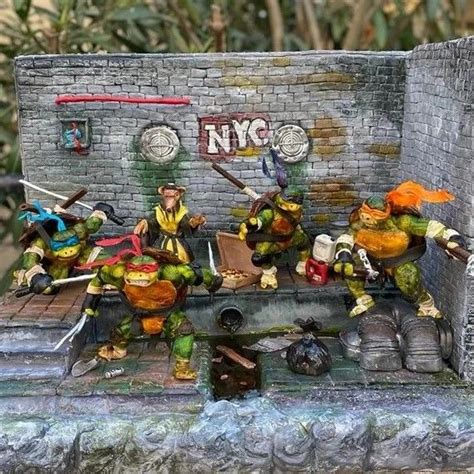 Şeker hamurundan yapılmış diorama çalışması Diorama Nyc Pasta