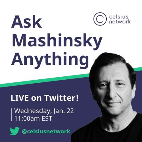 Celsius On Twitter We Re Live With Celsius Ceo Alex Mashinsky On