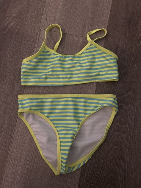 Mädchen Bikini gestreift Gr gross geschnitten Gebraucht in Lüscherz für CHF nur