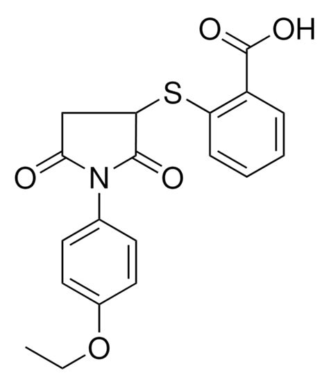 2 1 4 ETHOXY PHENYL 2 5 DIOXO PYRROLIDIN 3 YLSULFANYL BENZOIC ACID