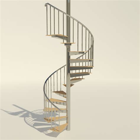 Architectural Spiral Staircase 3D Model 5 Obj Free3D