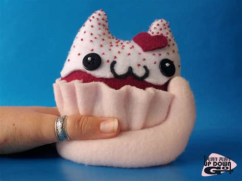 Kawaii Red Velvet Cupcake Cat Food Plushie Cute Stuffed Cake | Etsy