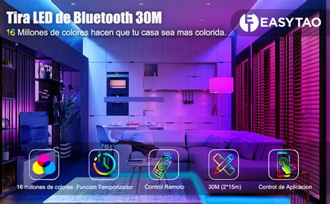 Easytao Tira Led Bluetooth M Rgb Control App Ir Paga Hasta