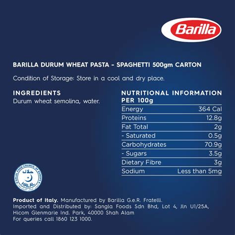 Barilla Spaghetti (500g) | Pasta & Noodles Supplier | Malaysia