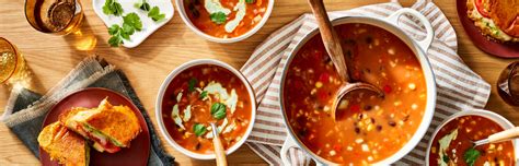 mexican inspired tomato soup grilled cheese campbells