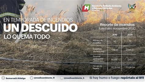 En 11 Meses 73 Incendios Forestales En Hidalgo La Silla Rota