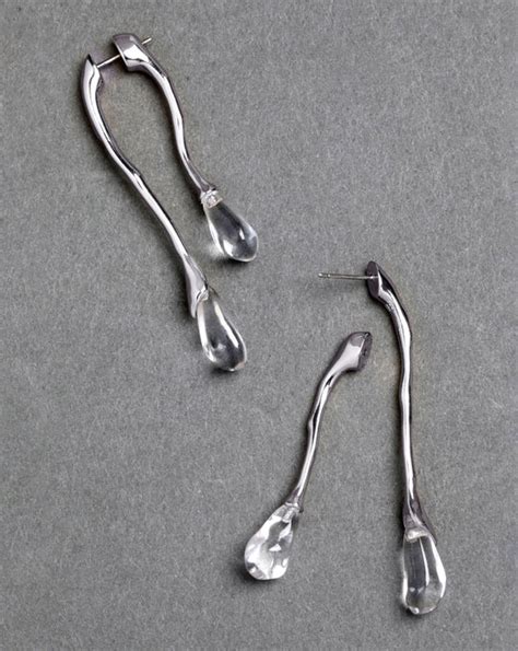 Silver Lucite Front Back Double Drop Earring Alexis Bittar