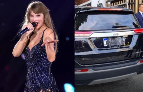 Veículos da comitiva de Taylor Swift são apreendidos placas adulteradas