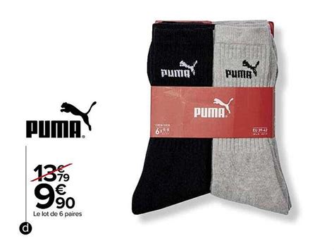 Promo Le Lot De 6 Paires Puma Chez Carrefour ICatalogue Fr