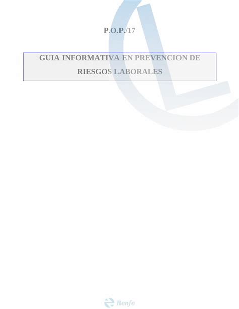 Pdf P O P Guia Informativa En Prevencion De Pdf Fileriesgos