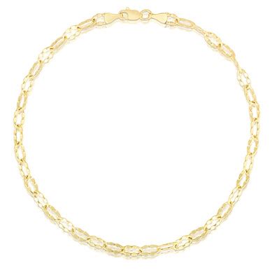 Hammered Gold Chain Anklet- URBAETIS Fine Jewelry