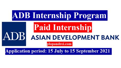 Paid Internship Applications Are Open For The Asian Development Bank