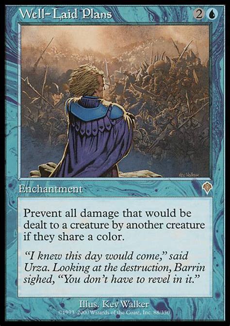 Well Laid Plans ~ Moderately Played Invasion Mtg Magic Ultimatemtg Blue