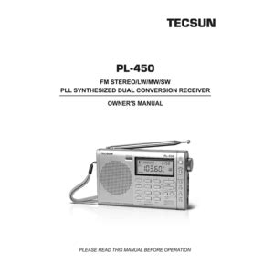 Tecsun Pl Fm Lw Mw Sw Receiver User Manual