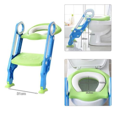 R Ducteur De Wc Abattant Wc Rembourr Bleu Vert Adapt Aux Enfants