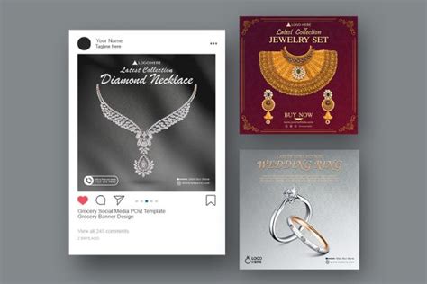 Jewelry Social Media Post Template Graphic By Emamul Hossen · Creative