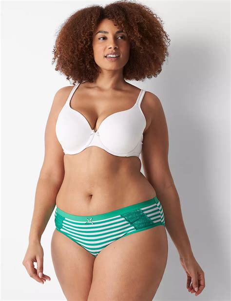 Cotton Hipster Panty With Lace Lanebryant