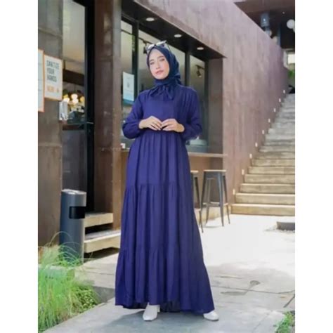 Jual Promo Gamis Sheila Sauki Canda Rempel Tiga Susun Premium Gamis