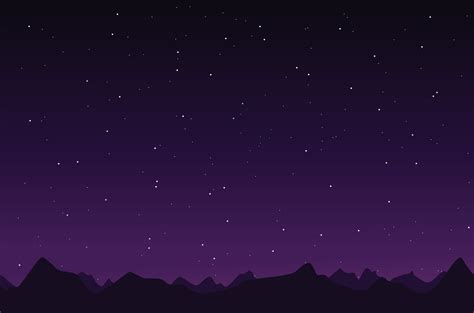 Starry Purple Night Sky Star Vector Illustration For Universe Space