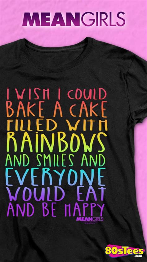 Womens Mean Girls Cake Filled With Rainbows Shirt