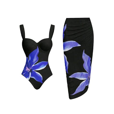 Yghzkop Womens Swimsuits Sexy Floral Print Sports Bikini Set Athletic Two Piece Swimwear Crop