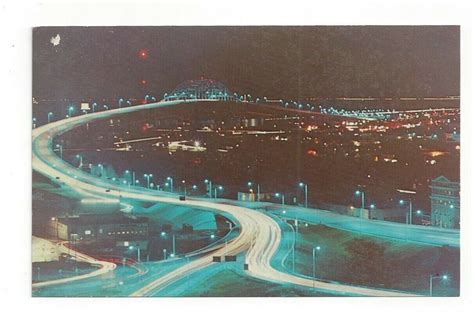 Texas TX Harbor Bridge At Night Corpus Christi Birds Eye View Standard