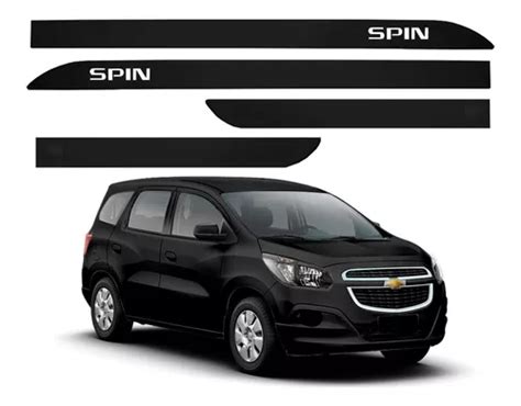 Friso Lateral Porta Chevrolet Spin Preto Global