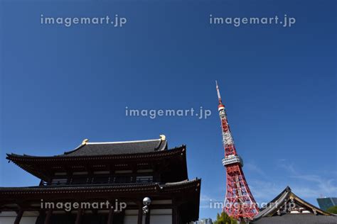 東京タワーと増上寺の写真素材 [156733566] イメージマート