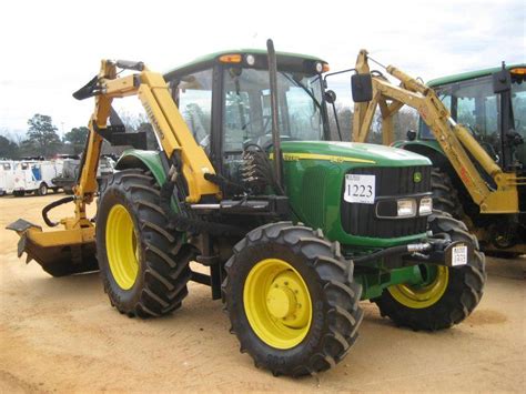 John Deere 6415 4x4 Farm Tractor Wside Boom Mower