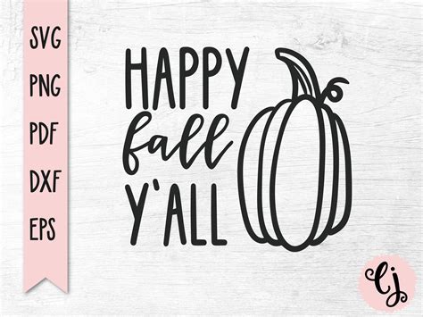 Happy Fall Svg, Autumn SVG, Happy Fall Y'all Svg, Happy Fall Png, Fall Quote, Cricut Cut Files ...