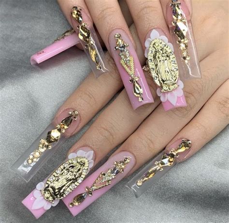 Girly Acrylic Nails Acrylic Nail Shapes Long Square Acrylic Nails