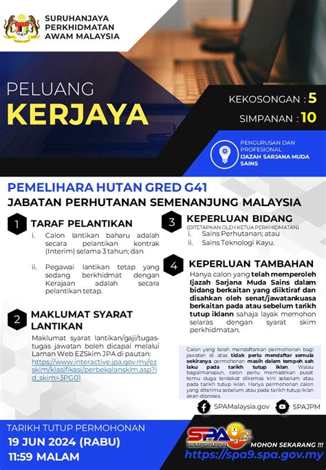 Iklan Jawatan Kosong Jabatan Perhutanan Semenanjung Malaysia Portal