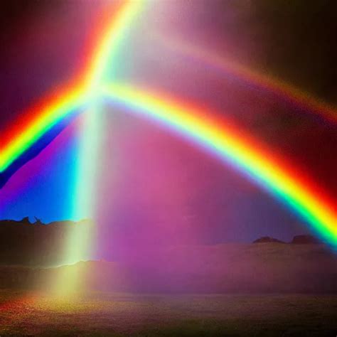 Glowing Rainbow Beam Of Light Vintage Stable Diffusion Openart