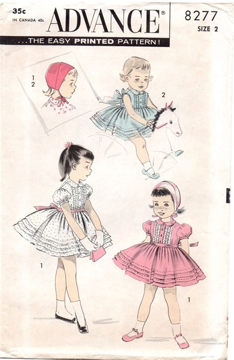 Original vintage Butterick pattern, ca. 1957, is neatly cut, counted ...