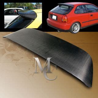 CARBON FIBER HONDA 88 91 CIVIC EF HATCHBACK REAR WING HATCH SPOILER