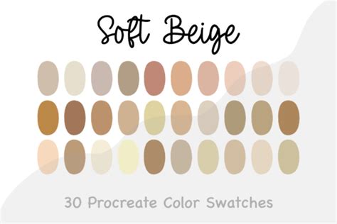 Soft Beige Procreate Color Palette Graphic By Picto Graphy · Creative Fabrica