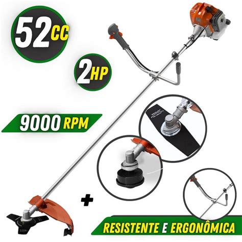 Máquina de Cortar Grama Lateral Tekna RL520AC 52cc Á Gasolina 2T 2HP