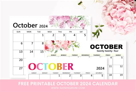 Free October 2024 Calendar Printable Free - Dyann Lucine