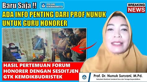 BARU SAJA INFO PENTING PPPK DARI HASIL PERTEMUAN FORUM HONORER DENGAN