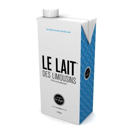 Lait Demi Ecreme Stérilisé UHT LAITERIE LES FAYES la bouteille de 1L